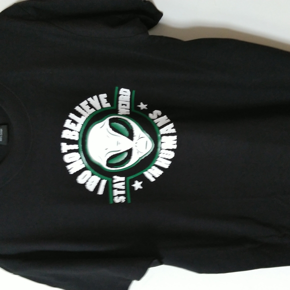 Humans Short Sleeve Crew Neck Black T-Shirt - Picture 5 of 5